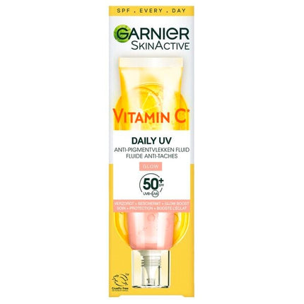 Garnier SkinActive Vitamin C* Daily Uv Anti-Pigmentvlekken Glow Fluid (40 ml) - van Garnier - Nu verkrijgbaar bij Mijn Voordeelshop!