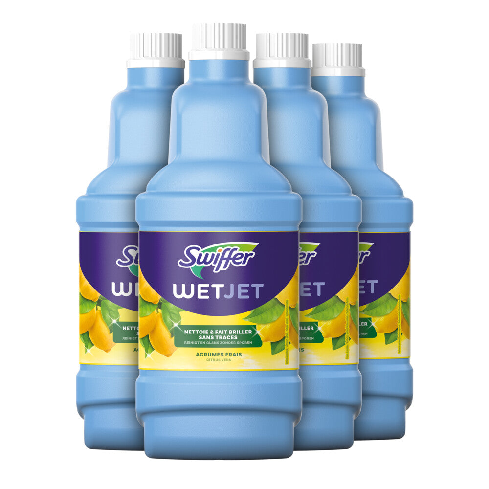 Swiffer WetJet Alles-In-Een Dweilsysteem Reinigingsmiddel Vloer (1,25 Liter) 4 Stuks - van Swiffer - Nu verkrijgbaar bij Mijn Voordeelshop!