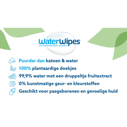 WaterWipes Billendoekjes (9x60 Stuks) - van WaterWipes - Nu verkrijgbaar bij Mijn Voordeelshop!