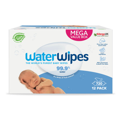 WaterWipes Billendoekjes (12x60 Stuks) 1 Stuk - van WaterWipes - Nu verkrijgbaar bij Mijn Voordeelshop!