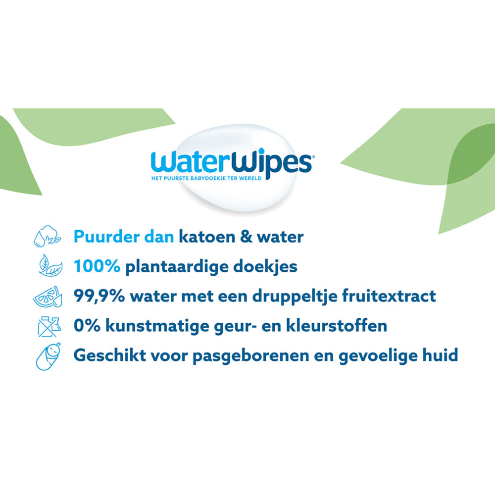 WaterWipes Billendoekjes (12x60 Stuks) - van WaterWipes - Nu verkrijgbaar bij Mijn Voordeelshop!