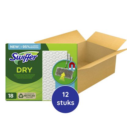 Swiffer Droge Vloerdoekjes (18 Stuks) 12 Stuks - van Swiffer - Nu verkrijgbaar bij Mijn Voordeelshop!