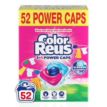 Witte Reus Color Reus 3+1 Power Caps (52 Wasbeurten) - van Witte Reus - Nu verkrijgbaar bij Mijn Voordeelshop!