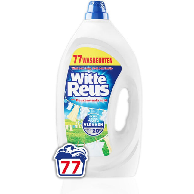 Witte Reus Witte Was Vloeibaar Wasmiddel (77 Wasbeurten) (3,465 liter) 1 Stuk - van Witte Reus - Nu verkrijgbaar bij Mijn Voordeelshop!