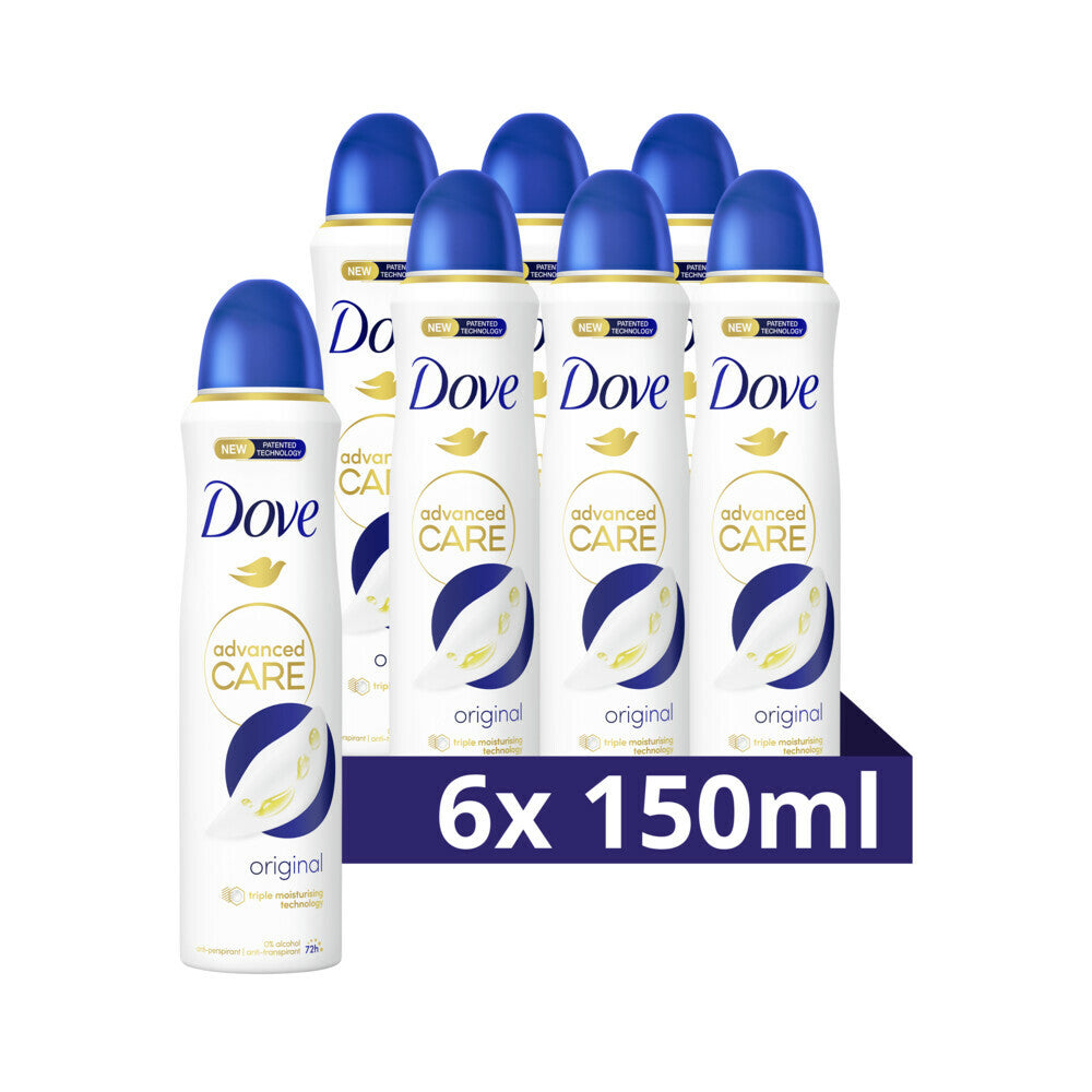 Dove Advanced Care Anti-Transpirant Original Deodorant Spray (150 ml) 6 Stuks - van Dove - Nu verkrijgbaar bij Mijn Voordeelshop!