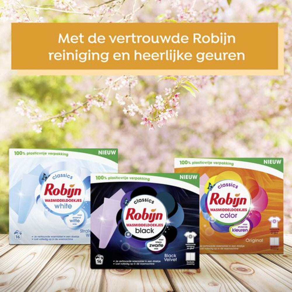 Robijn Wasmiddeldoekjes Black Velvet (16 Stuks) - van Robijn - Nu verkrijgbaar bij Mijn Voordeelshop!