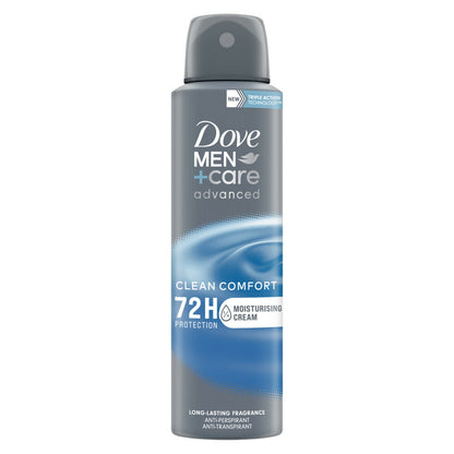 Dove Men+ Care Advanced Care Clean Comfort Anti-Transpirant Deodorant Spray (150 ml) 1 Stuk - van Dove - Nu verkrijgbaar bij Mijn Voordeelshop!