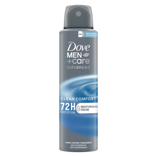 Dove Men+ Care Advanced Care Clean Comfort Anti-Transpirant Deodorant Spray (150 ml) 1 Stuk - van Dove - Nu verkrijgbaar bij Mijn Voordeelshop!