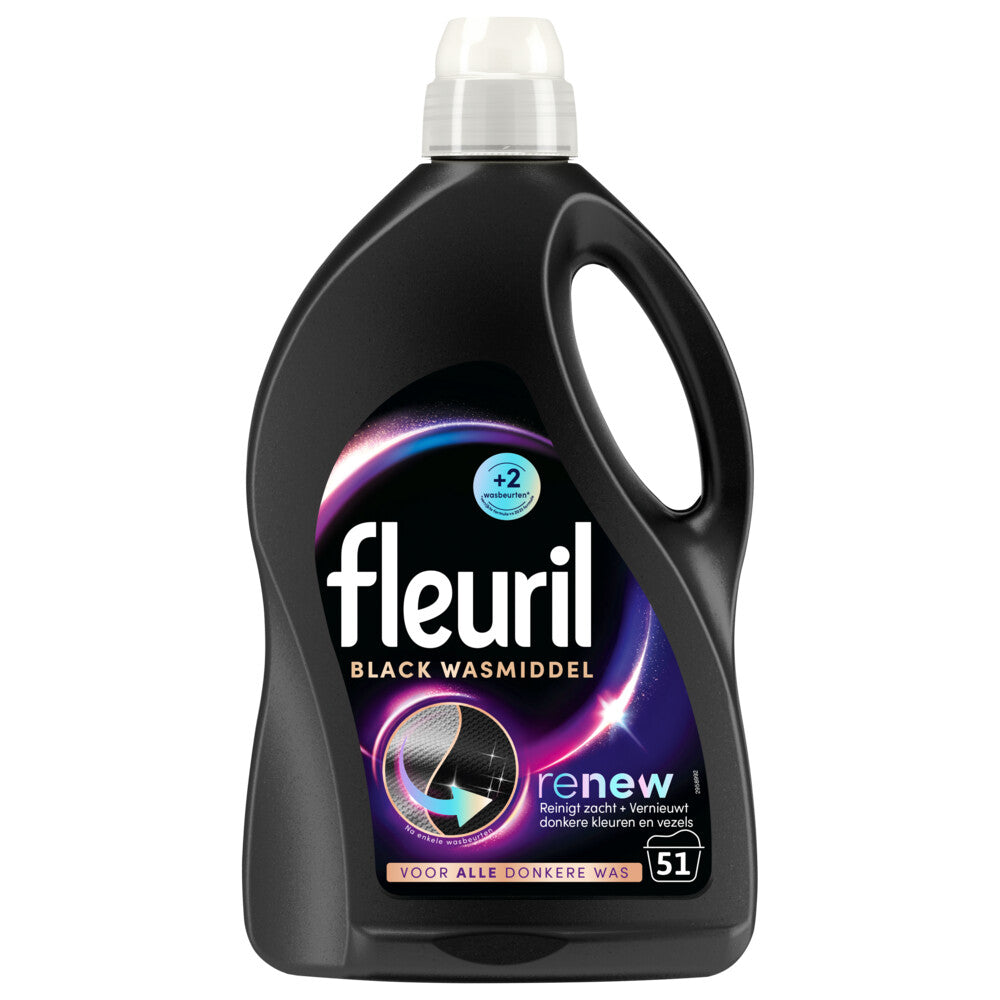 Fleuril Renew Zwart Vloeibaar Wasmiddel (51 Wasbeurten) 1 Stuk - van Fleuril - Nu verkrijgbaar bij Mijn Voordeelshop!
