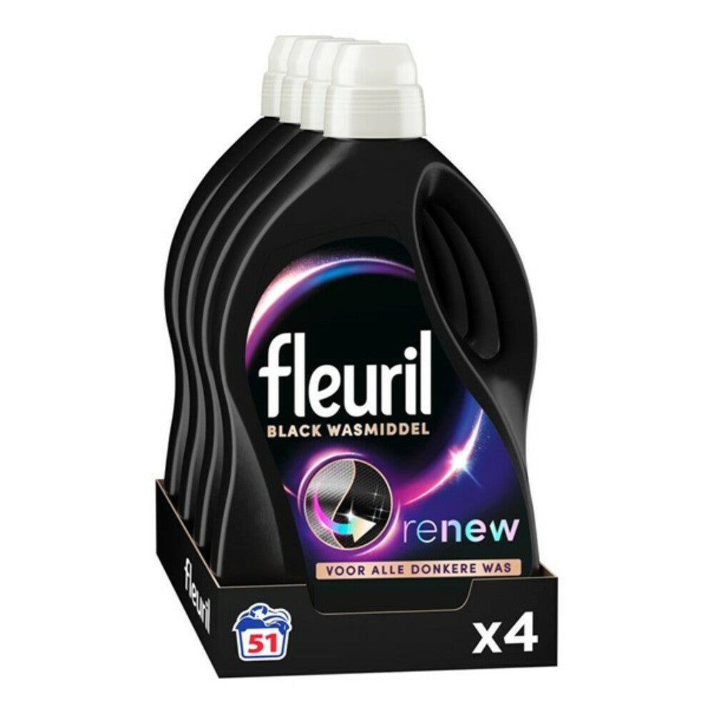 Fleuril Renew Zwart Vloeibaar Wasmiddel (51 Wasbeurten) 4 Stuks - van Fleuril - Nu verkrijgbaar bij Mijn Voordeelshop!