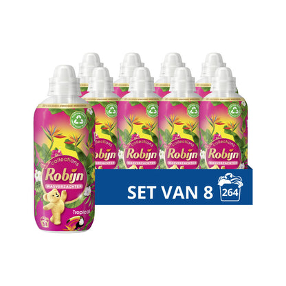 Robijn Collections Tropical Wasverzachter (33 Wasbeurten) 8 Stuks - van Robijn - Nu verkrijgbaar bij Mijn Voordeelshop!