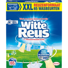 Witte Reus Wasmiddel Poeder (65 Wasbeurten) (3,25 Kilo) - van Witte Reus - Nu verkrijgbaar bij Mijn Voordeelshop!