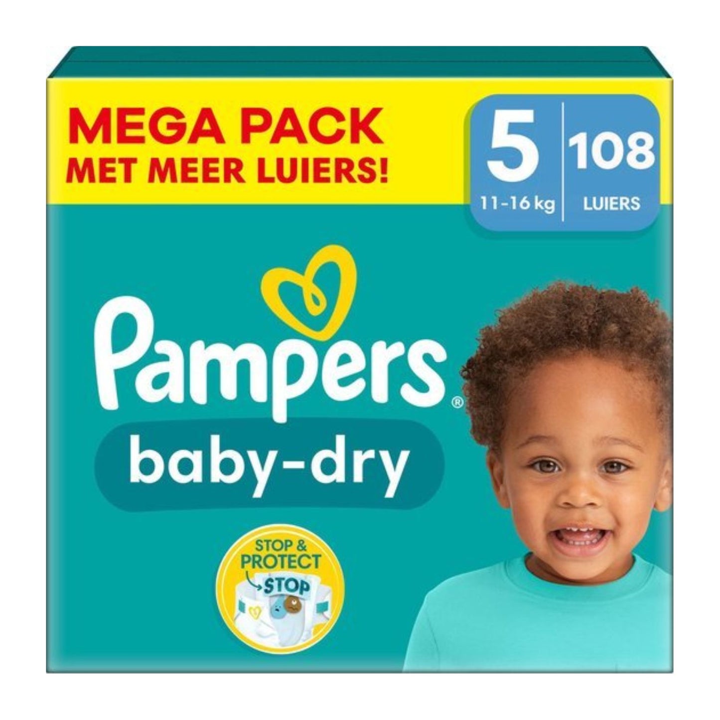 Pampers Baby-Dry Maat 5 Luiers (54 Stuks) 2 Stuks - van Pampers - Nu verkrijgbaar bij Mijn Voordeelshop!