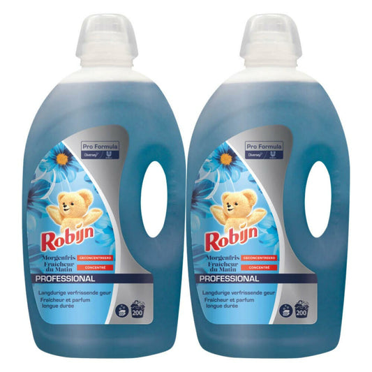 Robijn Professional Wasverzachter Morgenfris (200 Wasbeurten) (5 Liter) 2 Stuks - van Robijn - Nu verkrijgbaar bij Mijn Voordeelshop!