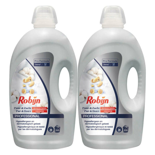 Robijn Professional Wasverzachter Puur & Zacht (200 Wasbeurten) (5 Liter) 2 Stuks - van Robijn - Nu verkrijgbaar bij Mijn Voordeelshop!