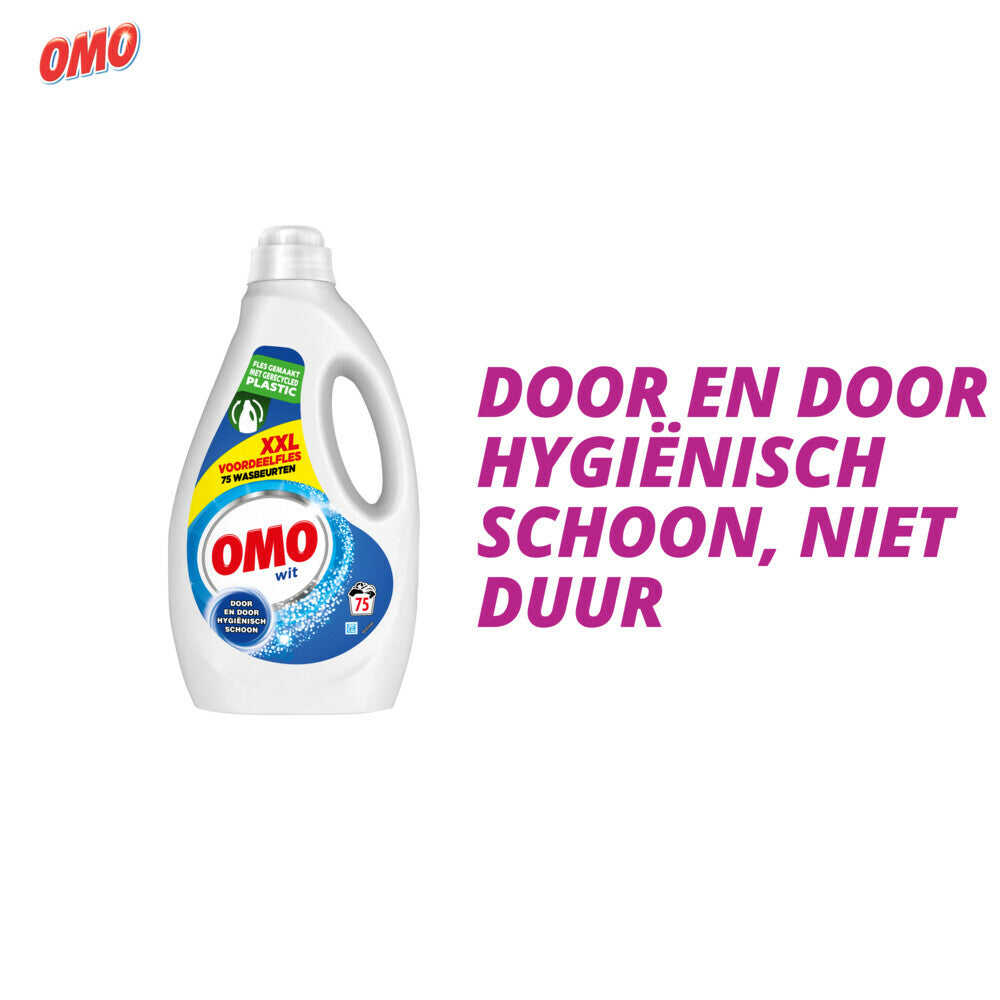 OMO Vloeibaar Wasmiddel Wit (75 Wasbeurten) (3,75 Liter) - van OMO - Nu verkrijgbaar bij Mijn Voordeelshop!