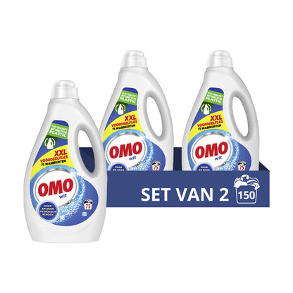 OMO Vloeibaar Wasmiddel Wit (75 Wasbeurten) (3,75 Liter) 2 Stuks - van OMO - Nu verkrijgbaar bij Mijn Voordeelshop!