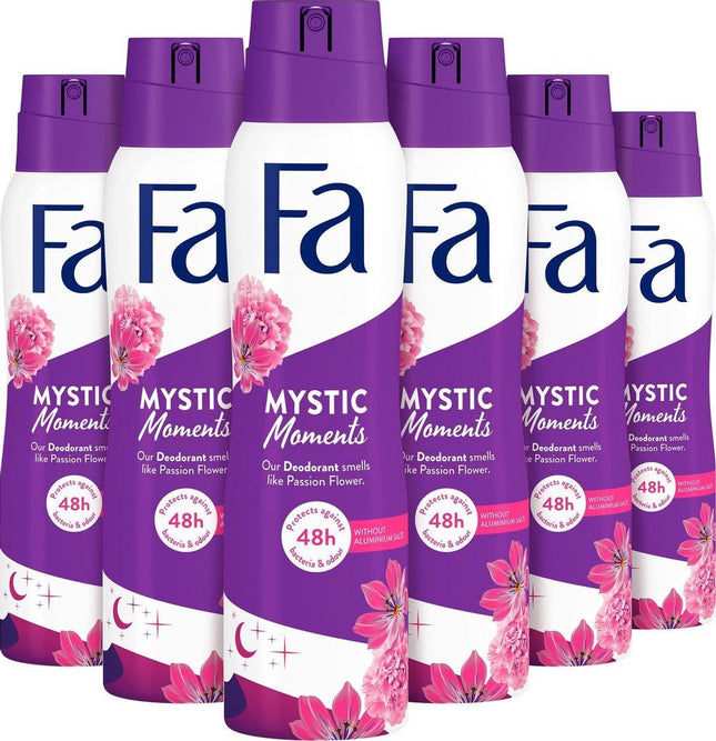 Fa Mystic Moments Deodorant Spray (150 ml) 6 Stuks - van Fa - Nu verkrijgbaar bij Mijn Voordeelshop!
