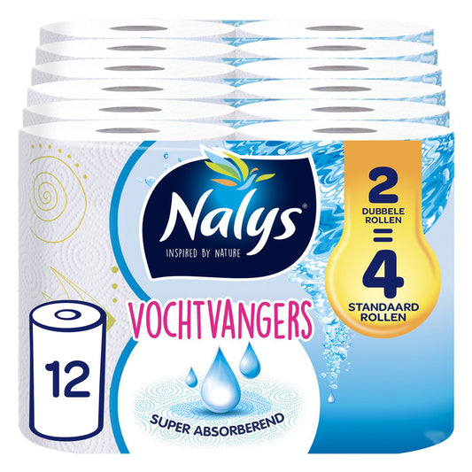 Nalys Keukenpapier Vochtvangers 12 Rollen - van Nalys - Nu verkrijgbaar bij Mijn Voordeelshop!