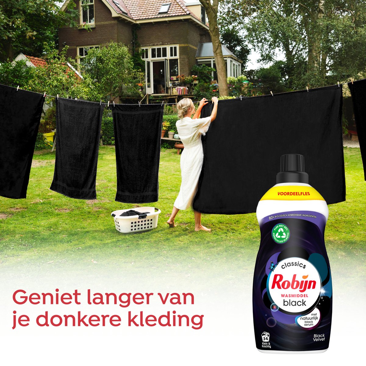 Robijn Classics Klein & Krachtig Black Velvet Vloeibaar Wasmiddel (2x34 Wasbeurten) - van Robijn - Nu verkrijgbaar bij Mijn Voordeelshop!