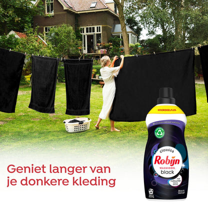 Robijn Classics Klein & Krachtig Black Velvet Vloeibaar Wasmiddel (2x34 Wasbeurten) - van Robijn - Nu verkrijgbaar bij Mijn Voordeelshop!