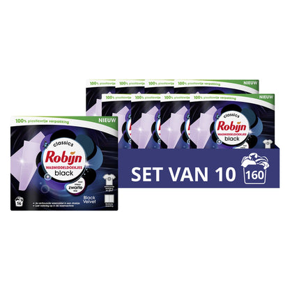 Robijn Wasmiddeldoekjes Black Velvet (16 Stuks) 10 Stuks - van Robijn - Nu verkrijgbaar bij Mijn Voordeelshop!