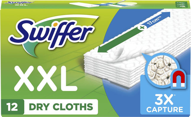 Swiffer XXL Droge Vloerdoekjes Navullingen (12 Stuks) 1 Stuk - van Swiffer - Nu verkrijgbaar bij Mijn Voordeelshop!