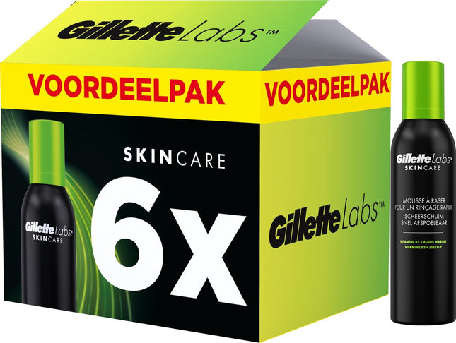 GilletteLabs Scheerschuim (240 ml) 6 Stuks - van Gillette - Nu verkrijgbaar bij Mijn Voordeelshop!