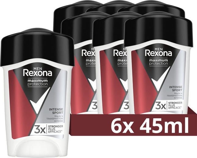 Rexona Men Maximum Protection Intense Sport Antitranspirant Stick (45 ml) 6 Stuks - van Rexona - Nu verkrijgbaar bij Mijn Voordeelshop!