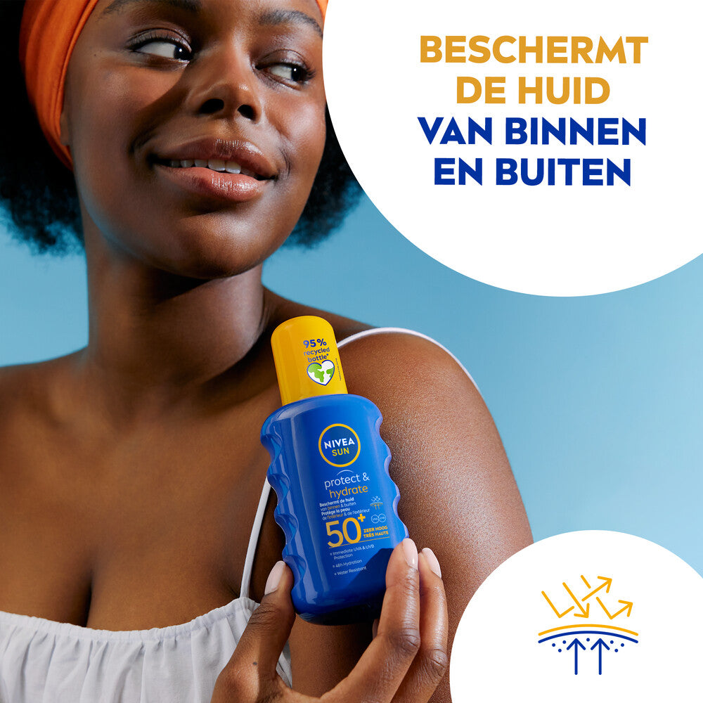 Nivea Sun Protect & Hydrate Zonnespray SPF 50+ (200 ml) - van NIVEA - Nu verkrijgbaar bij Mijn Voordeelshop!