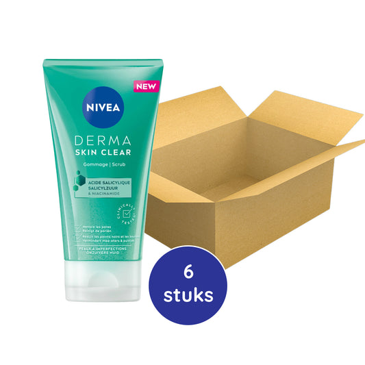 Nivea Derma Skin Clear Scrub (150 ml) 6 Stuks - van Nivea - Nu verkrijgbaar bij Mijn Voordeelshop!