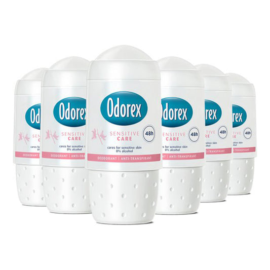 Odorex Sensitive Care Deodorant Roller (50 ml) 6 Stuks - van Odorex - Nu verkrijgbaar bij Mijn Voordeelshop!