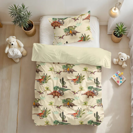 Little Monster Kinderdekbedovertrek Bamdino Groen 140 x 200/220 - van Little Monster - Nu verkrijgbaar bij Mijn Voordeelshop!