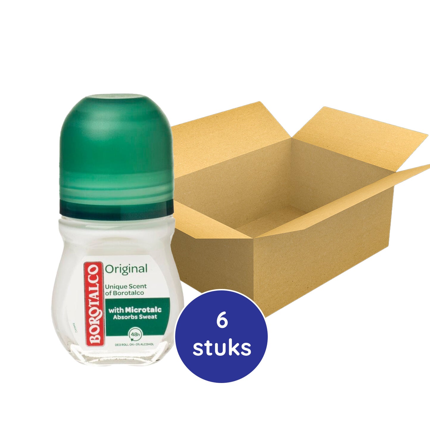 Borotalco Original Deodorant Roll-On (50 ml) 6 Stuks - van Borotalco - Nu verkrijgbaar bij Mijn Voordeelshop!