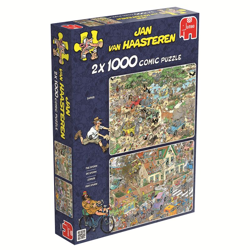 Jan van Haasteren Safari & Storm 2-in-1 puzzel (2x1000 Stuks) - van Jan van Haasteren - Nu verkrijgbaar bij Mijn Voordeelshop!