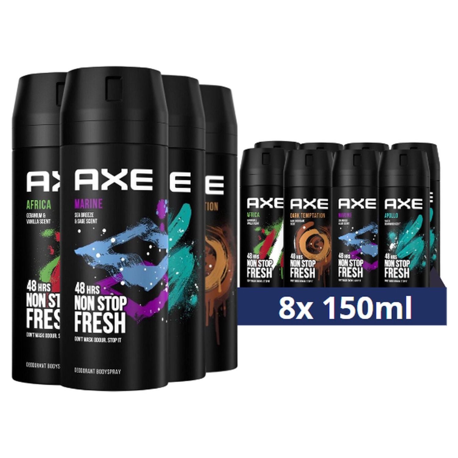 AXE Deodorant Bodyspray Geschenkset 8 Stuks - van AXE - Nu verkrijgbaar bij Mijn Voordeelshop!