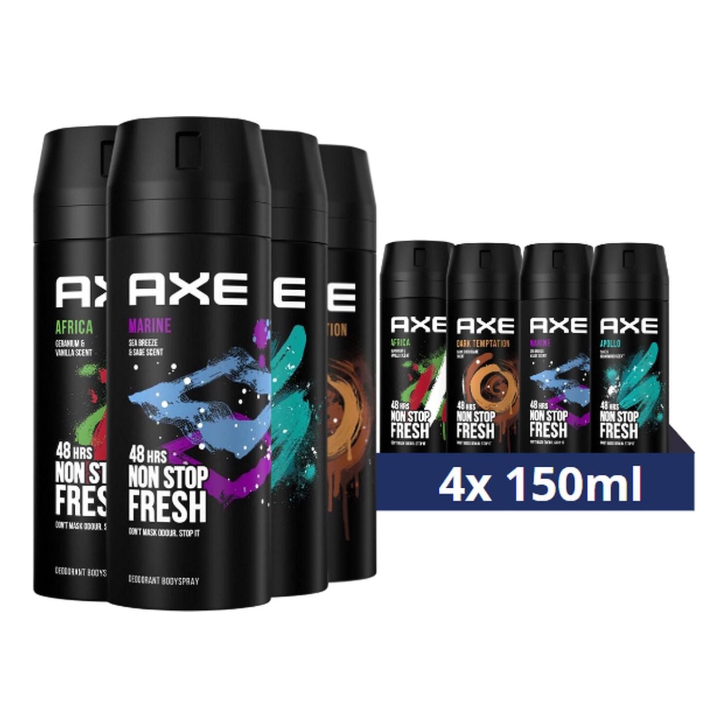 AXE Deodorant Bodyspray Geschenkset 4 Stuks - van AXE - Nu verkrijgbaar bij Mijn Voordeelshop!