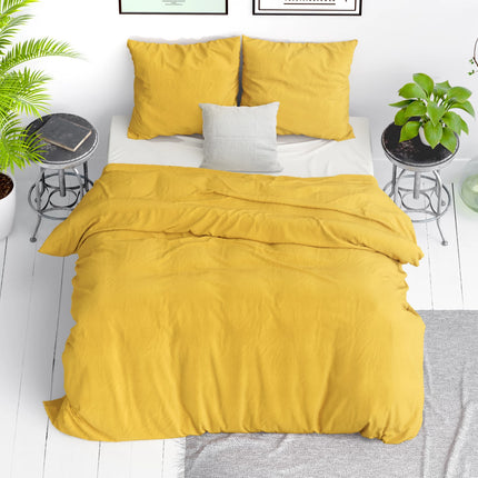 Dreamhouse Stone washed Mustard Dekbedovertrek - van Dreamhouse - Nu verkrijgbaar bij Mijn Voordeelshop!