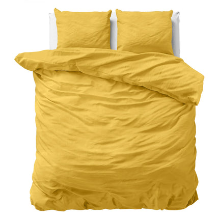 Dreamhouse Stone washed Mustard Dekbedovertrek 220 - van Dreamhouse - Nu verkrijgbaar bij Mijn Voordeelshop!