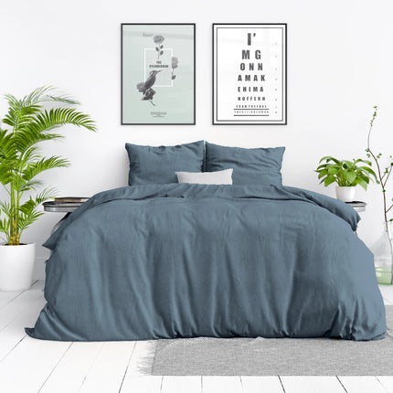 Dreamhouse Stone washed Blauw Dekbedovertrek - van Dreamhouse - Nu verkrijgbaar bij Mijn Voordeelshop!