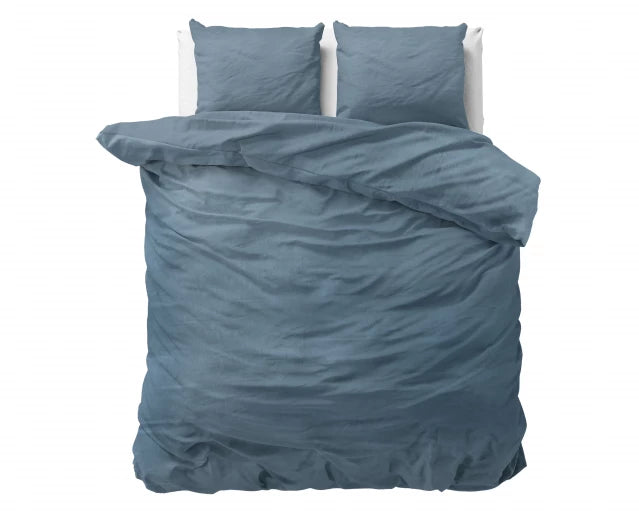 Dreamhouse Stone washed Blauw Dekbedovertrek 220 - van Dreamhouse - Nu verkrijgbaar bij Mijn Voordeelshop!