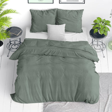 Dreamhouse Stone washed Groen Dekbedovertrek - van Dreamhouse - Nu verkrijgbaar bij Mijn Voordeelshop!