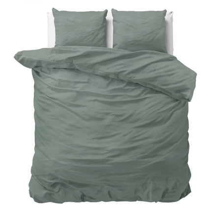 Dreamhouse Stone washed Groen Dekbedovertrek 220 - van Dreamhouse - Nu verkrijgbaar bij Mijn Voordeelshop!