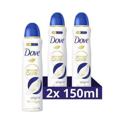 Dove Advanced Care Anti-Transpirant Original Deodorant Spray (150 ml) 2 Stuks - van Dove - Nu verkrijgbaar bij Mijn Voordeelshop!