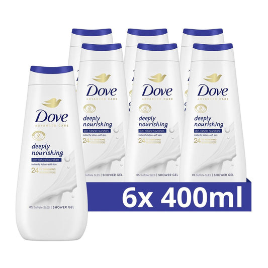 Dove Advanced Care Deeply Nourishing Douchegel (400 ml) 6 Stuks - van Dove - Nu verkrijgbaar bij Mijn Voordeelshop!