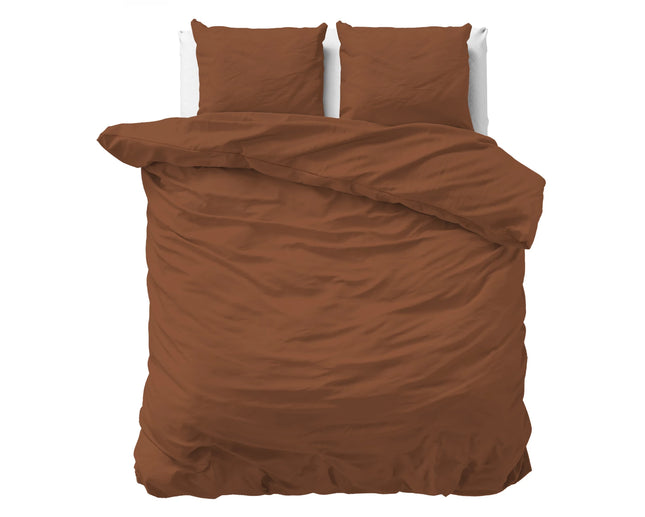Dreamhouse Stone washed Bruin Dekbedovertrek 220 - van Dreamhouse - Nu verkrijgbaar bij Mijn Voordeelshop!