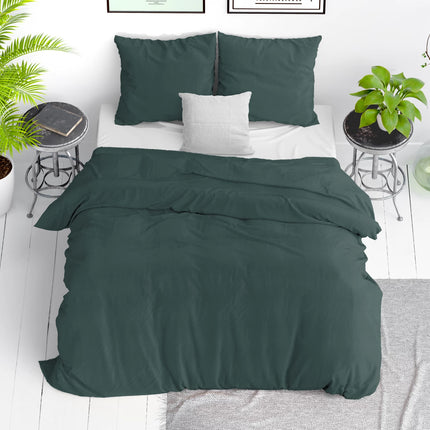 Dreamhouse Stone washed Donker Groen Dekbedovertrek - van Dreamhouse - Nu verkrijgbaar bij Mijn Voordeelshop!