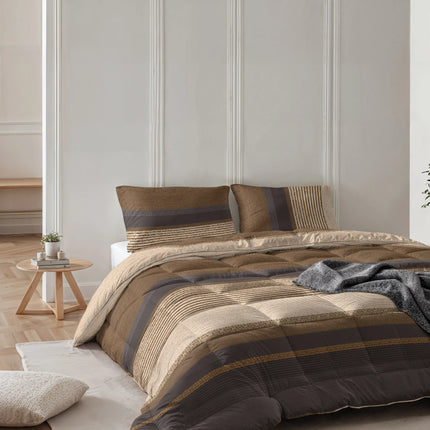 Sleeptime All-in one Lazy dekbed Marina Taupe Met Kussenslopen - van Sleeptime - Nu verkrijgbaar bij Mijn Voordeelshop!