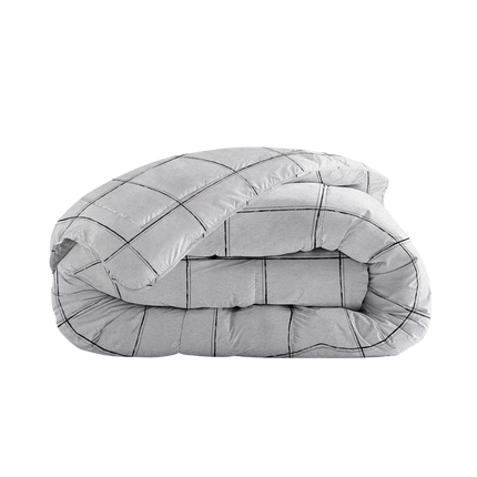 Sleeptime All-in one Lazy dekbed Deep check Wit Met Kussenslopen 240x220 - van Sleeptime - Nu verkrijgbaar bij Mijn Voordeelshop!