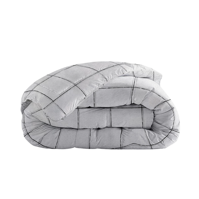 Sleeptime All-in one Lazy dekbed Deep check Wit Met Kussenslopen 240x220 - van Sleeptime - Nu verkrijgbaar bij Mijn Voordeelshop!